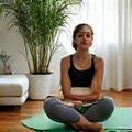 Person doing a gentle home workout